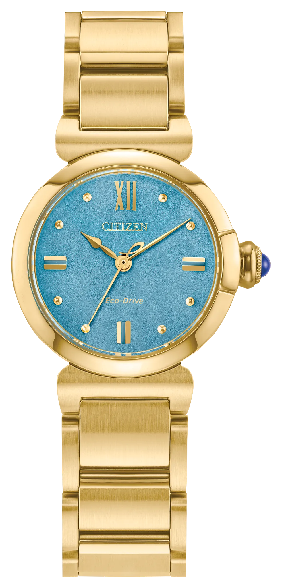 Citizen L Mae Light Blue Dial Stainless Steel Bracelet EM1133-85L